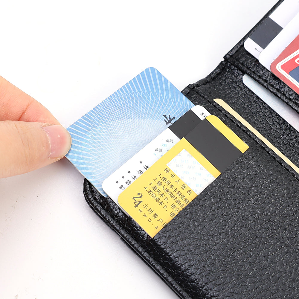 Ultradunne Mini Portemonnee – PU Leren Kaarthouder voor Mannen | Slanke Creditcard Wallet