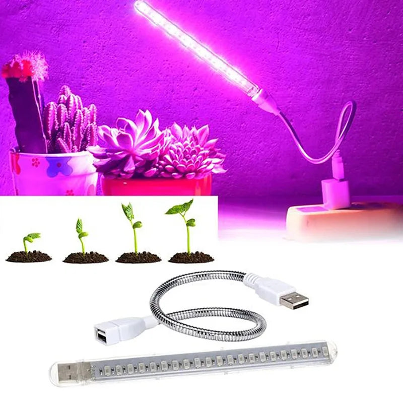 USB LED Grow Light – Volledig Spectrum Kweeklamp voor Kamerplanten en Hydroponics