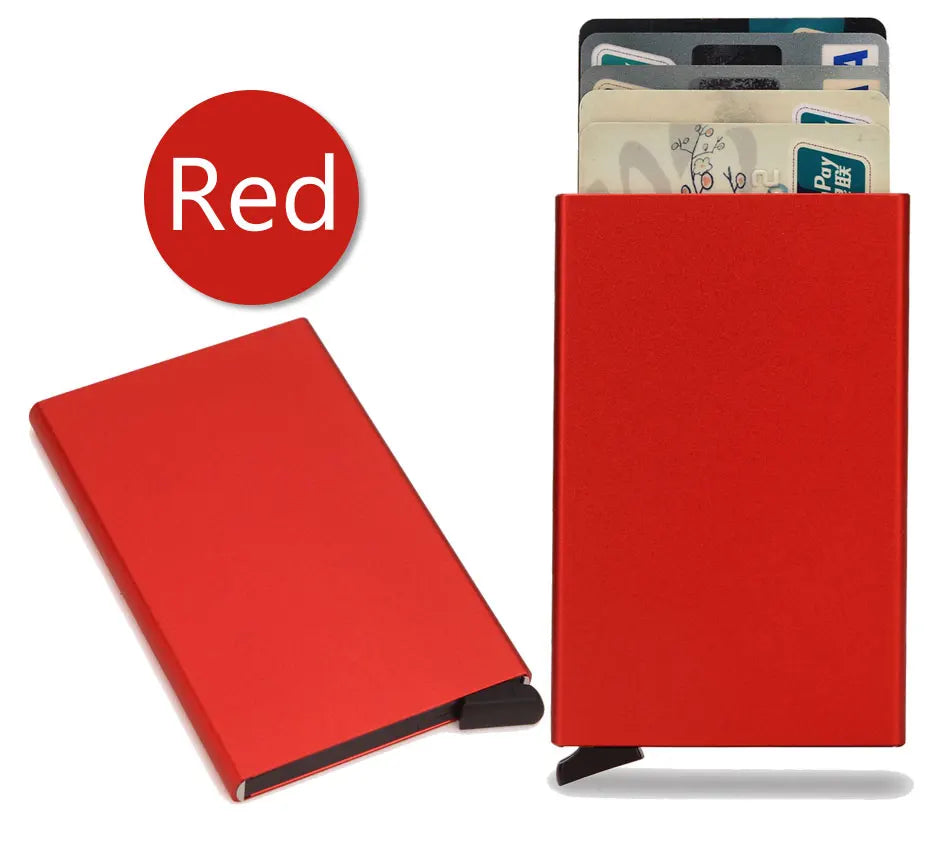 RFID Metalen Slimme Wallet – Minimalistische Pop-up Kaarthouder