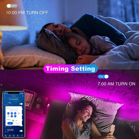 Bluetooth LED Strip Verlichting – Slimme RGB SMD 5050 Lichtslinger met APP & Afstandsbediening