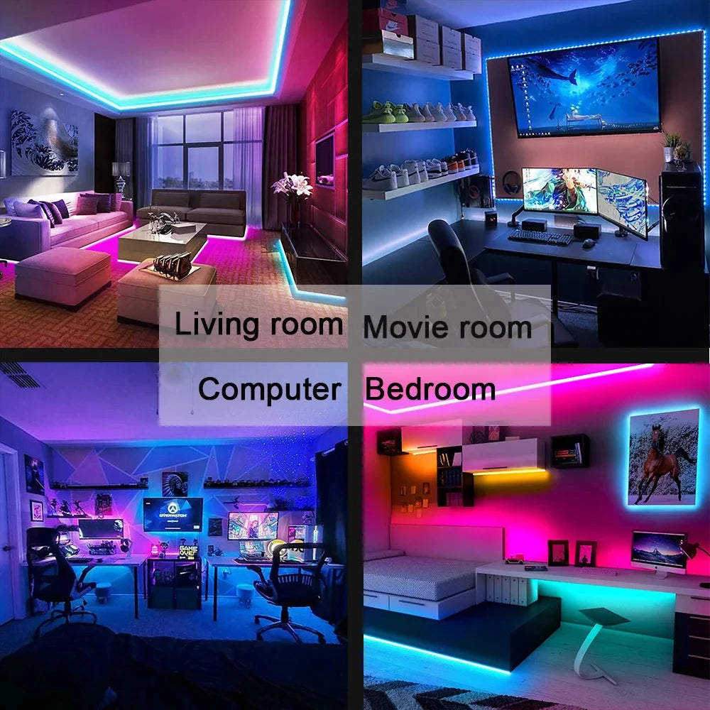 Bluetooth LED Strip Verlichting – Slimme RGB SMD 5050 Lichtslinger met APP & Afstandsbediening