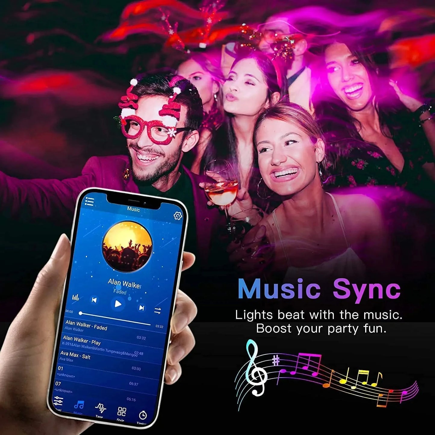 Bluetooth LED Strip Verlichting – Slimme RGB SMD 5050 Lichtslinger met APP & Afstandsbediening