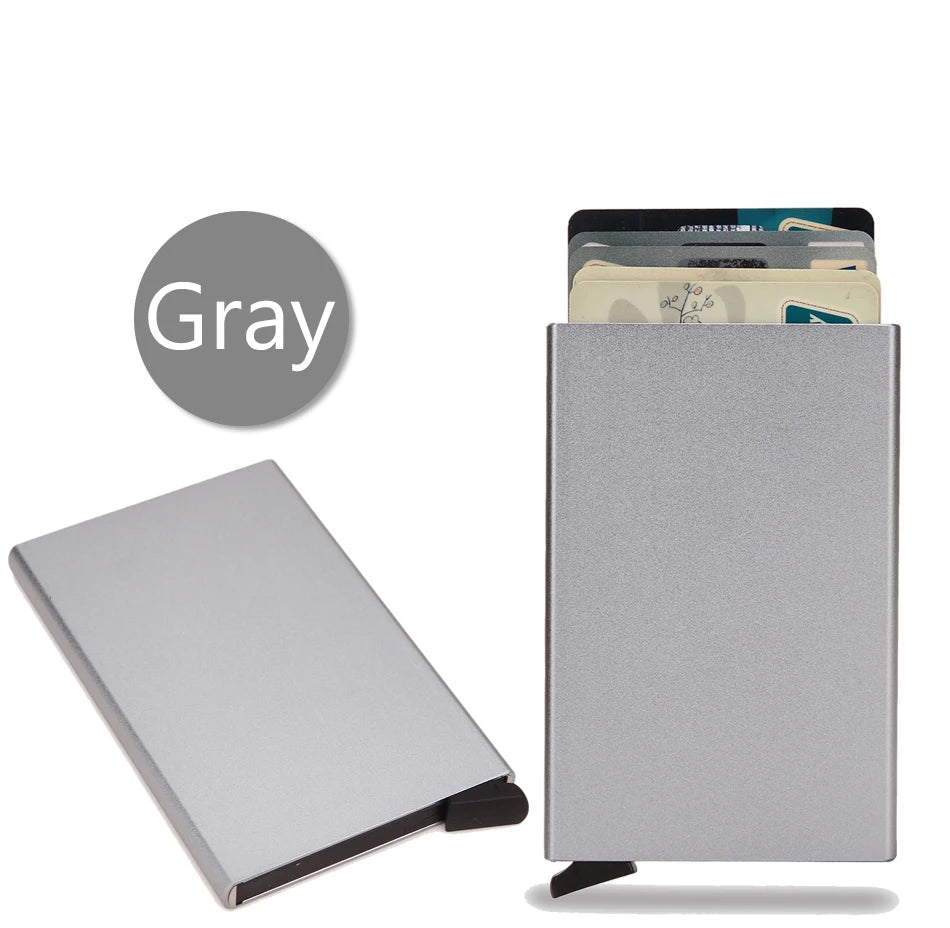 RFID Metalen Slimme Wallet – Minimalistische Pop-up Kaarthouder