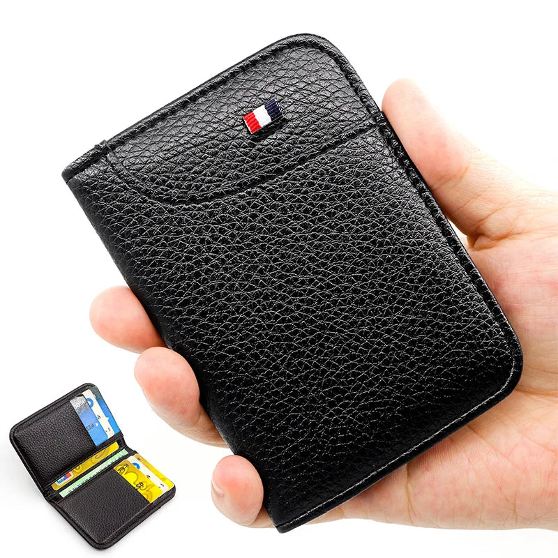 Ultradunne Mini Portemonnee – PU Leren Kaarthouder voor Mannen | Slanke Creditcard Wallet
