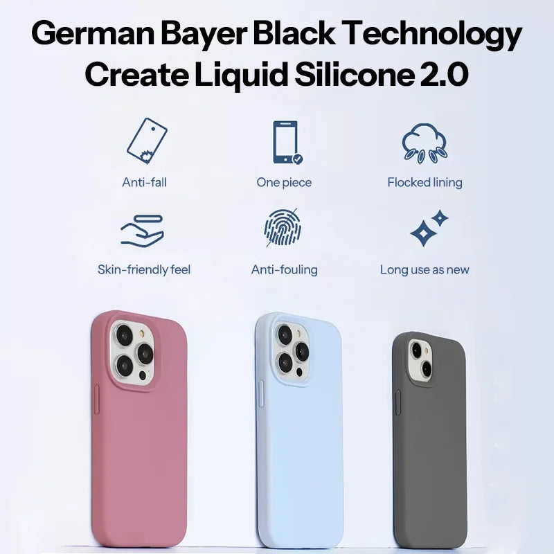 iPhone Bumper Hoesje – Liquid Silicone Soft Back Cover | Schokbestendig, Wasbaar & Stijlvol