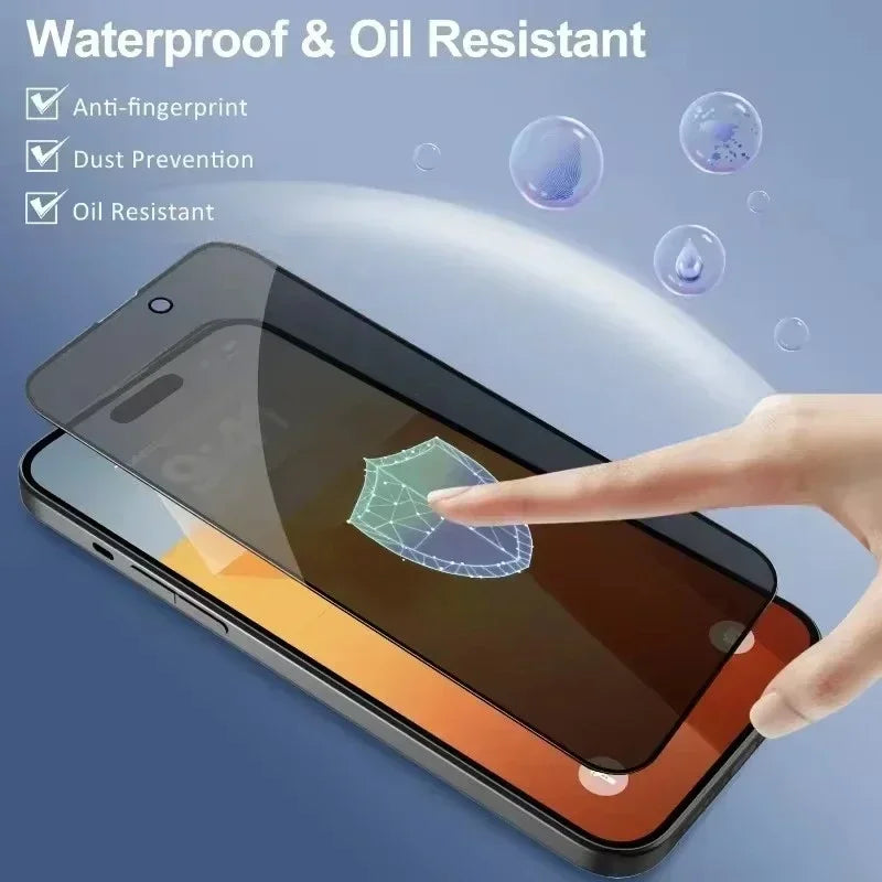5-Pack Privacy Screen Protector voor iPhone – 8K Anti-Spy Volledig Glas voor iPhone 11 t/m 16 Pro Max