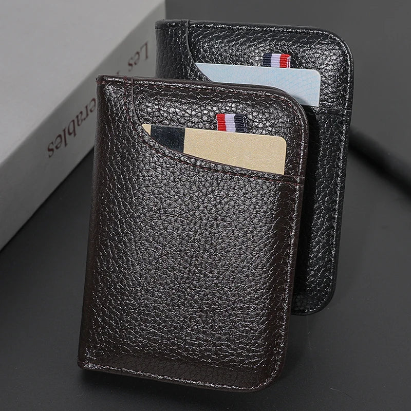 Ultradunne Mini Portemonnee – PU Leren Kaarthouder voor Mannen | Slanke Creditcard Wallet