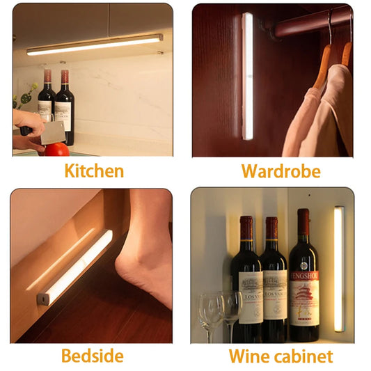 Bewegingssensor LED lamp – Draadloze Oplaadbare Keuken-, Kast- en Trapverlichting met Type-C oplader