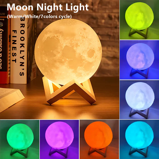 LED Galaxy Maanlamp – Boeklamp Nachtlicht voor Kinderen | Origineel Cadeau & Sfeerverlichting